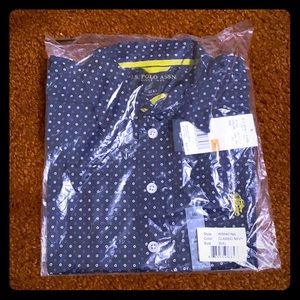 🆕 Boys US Polo Blue & White Polka Dot Shirt Sz 4